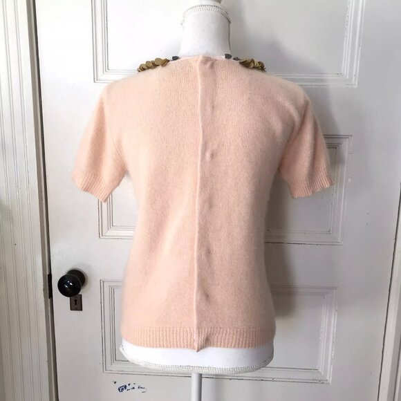 Anthropologie Corey Lynn Calter Peter-Pan Paillettes Sweater - Picture 4 of 7